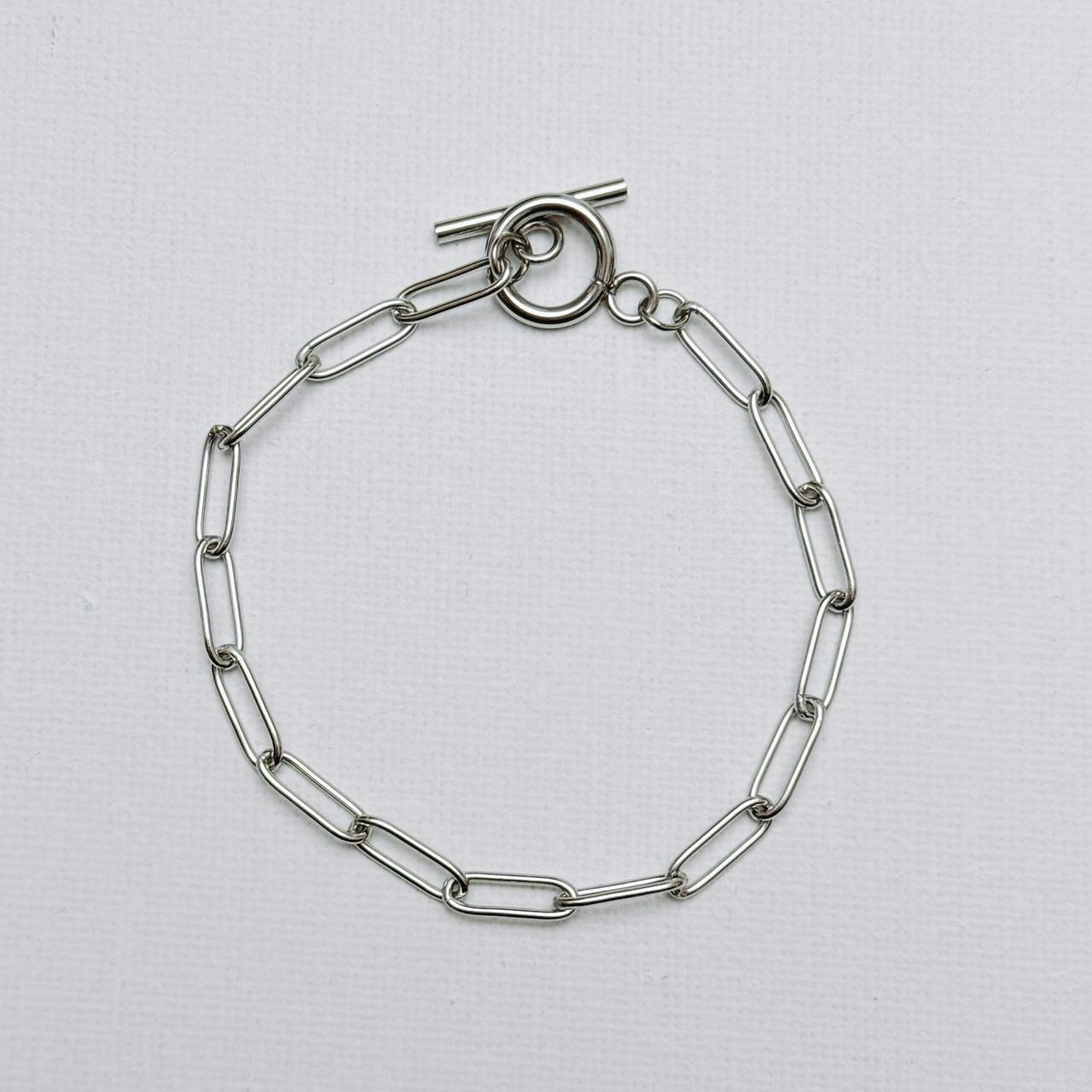 Silver Paperclip Bracelet