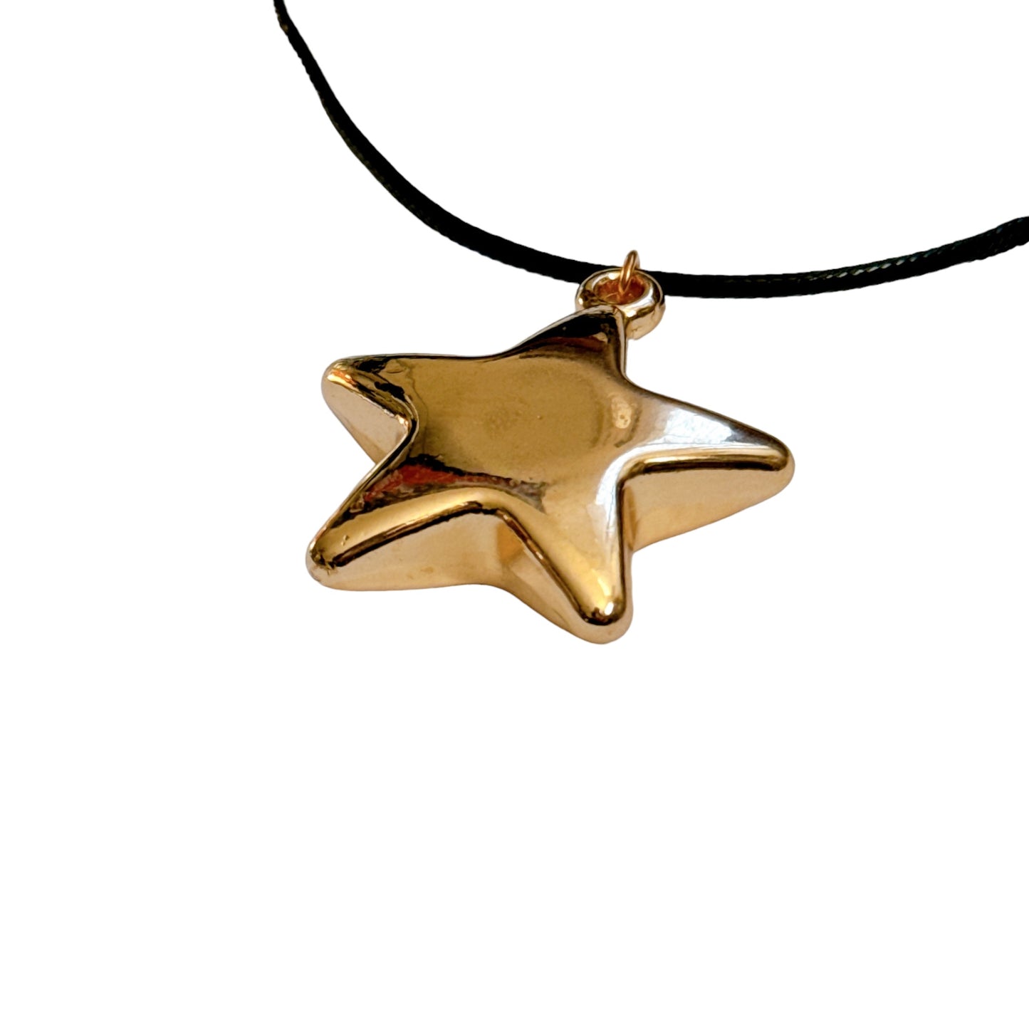 Large Gold Star Cord Necklace