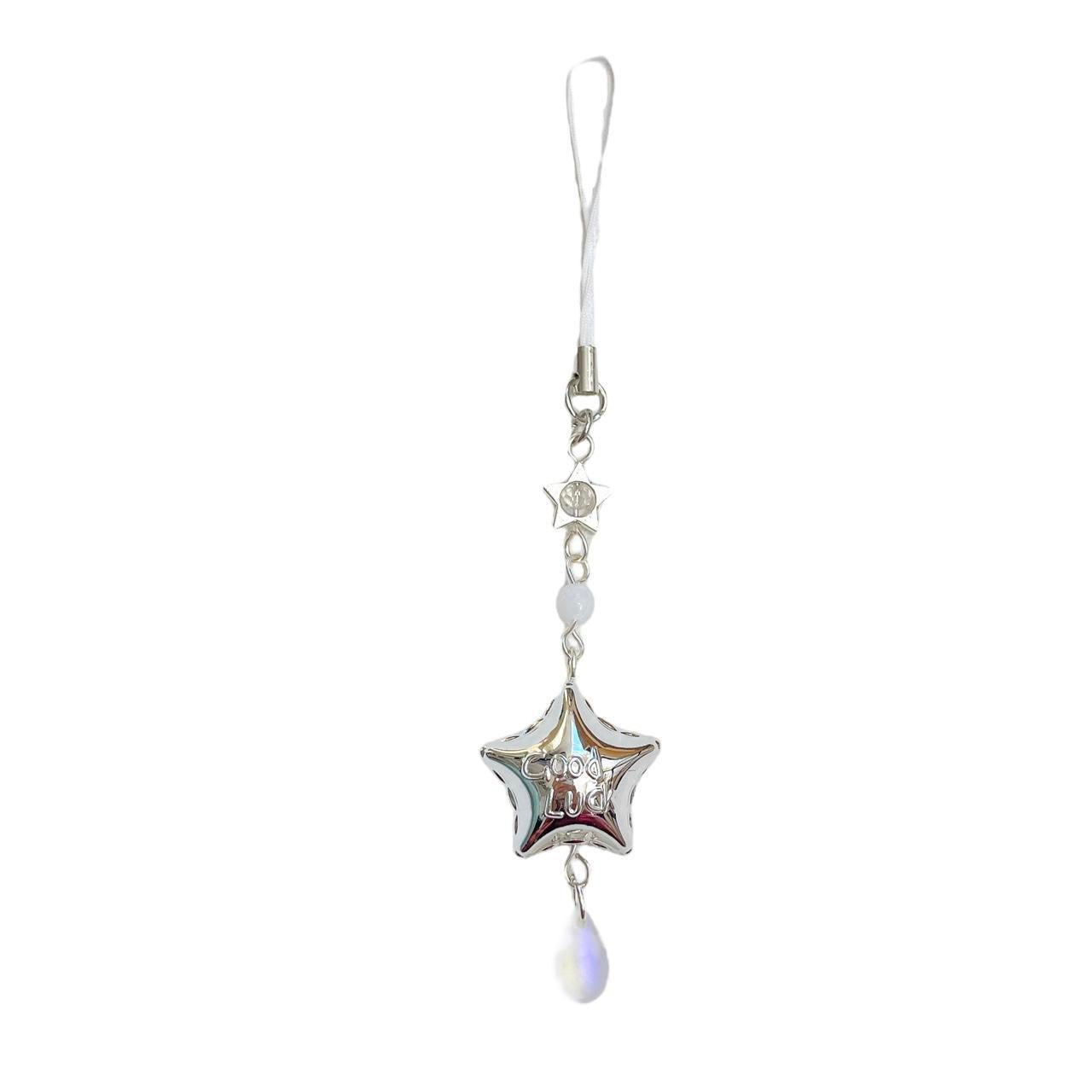 Good Luck Star Phone Charm - Silver