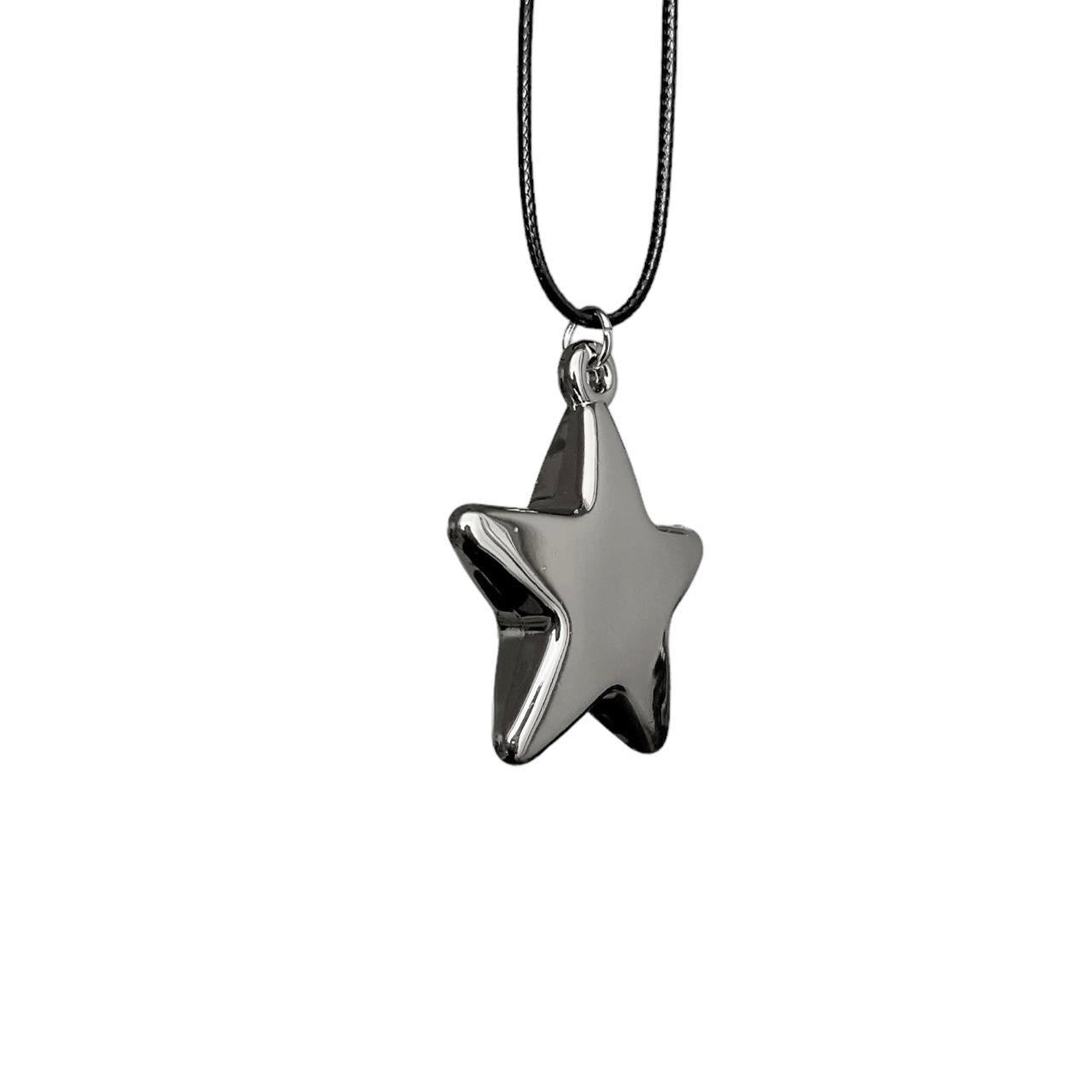 Large Silver Star Necklace