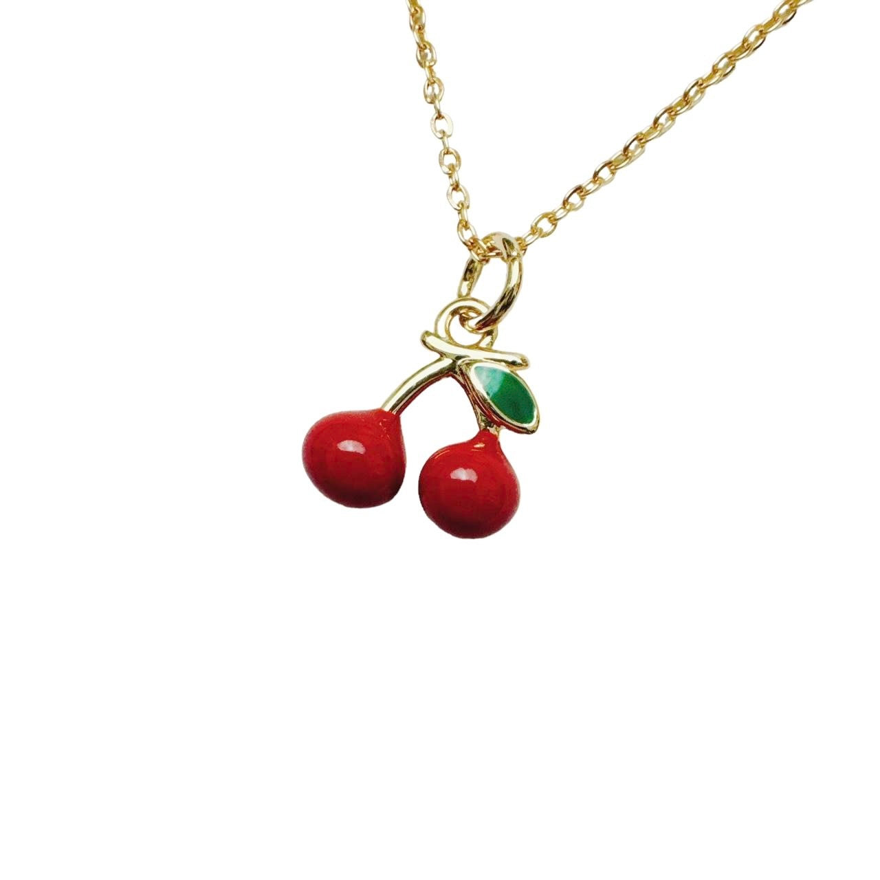 Gold Cherry Necklace