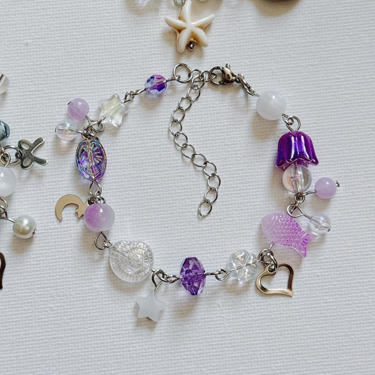 purple beaded bracelet