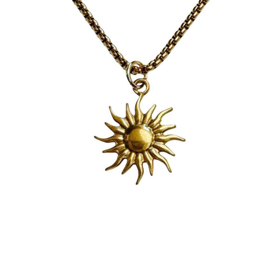 gold sun necklace