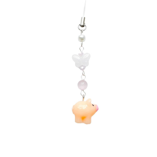 Pink Pig Phone Charm