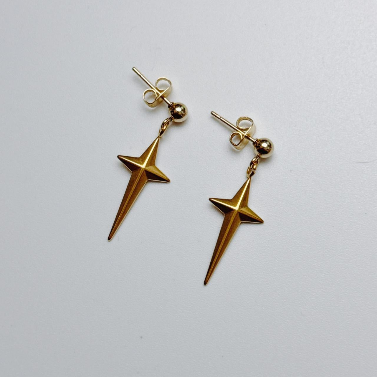 Gold Star Sparkle Earrings