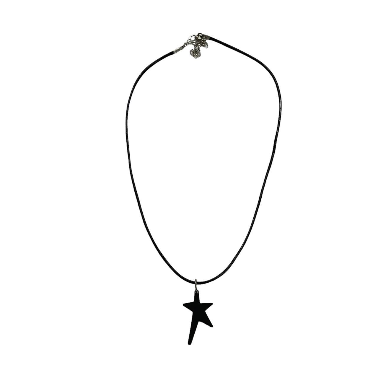 Black Asymmetrical Star Necklace