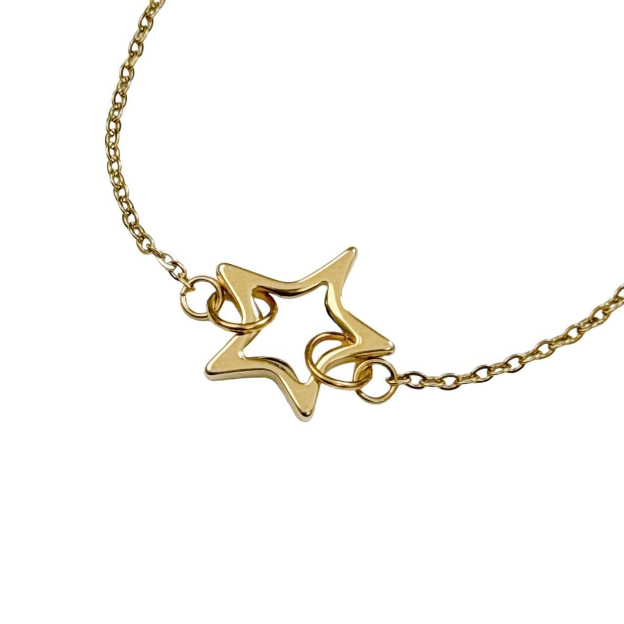 Gold Hollow Star Bracelet