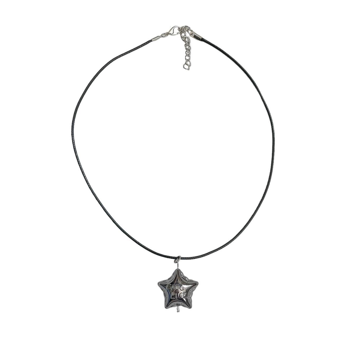 Black Good Luck Star Necklace