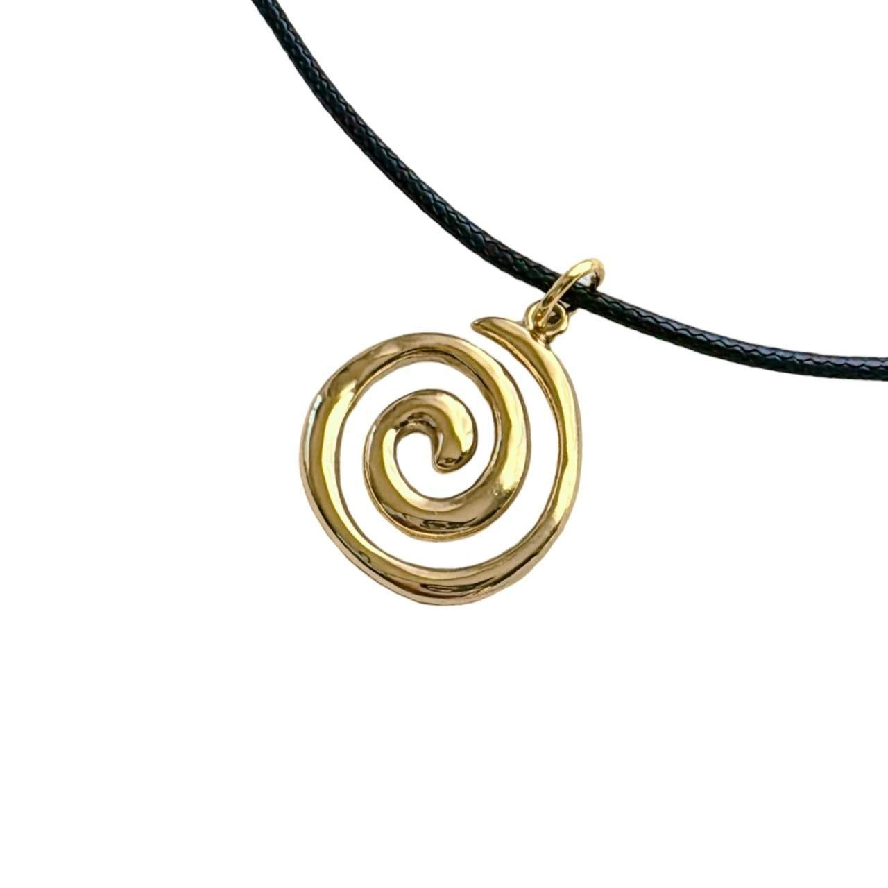 Gold Spiral Cord Necklace