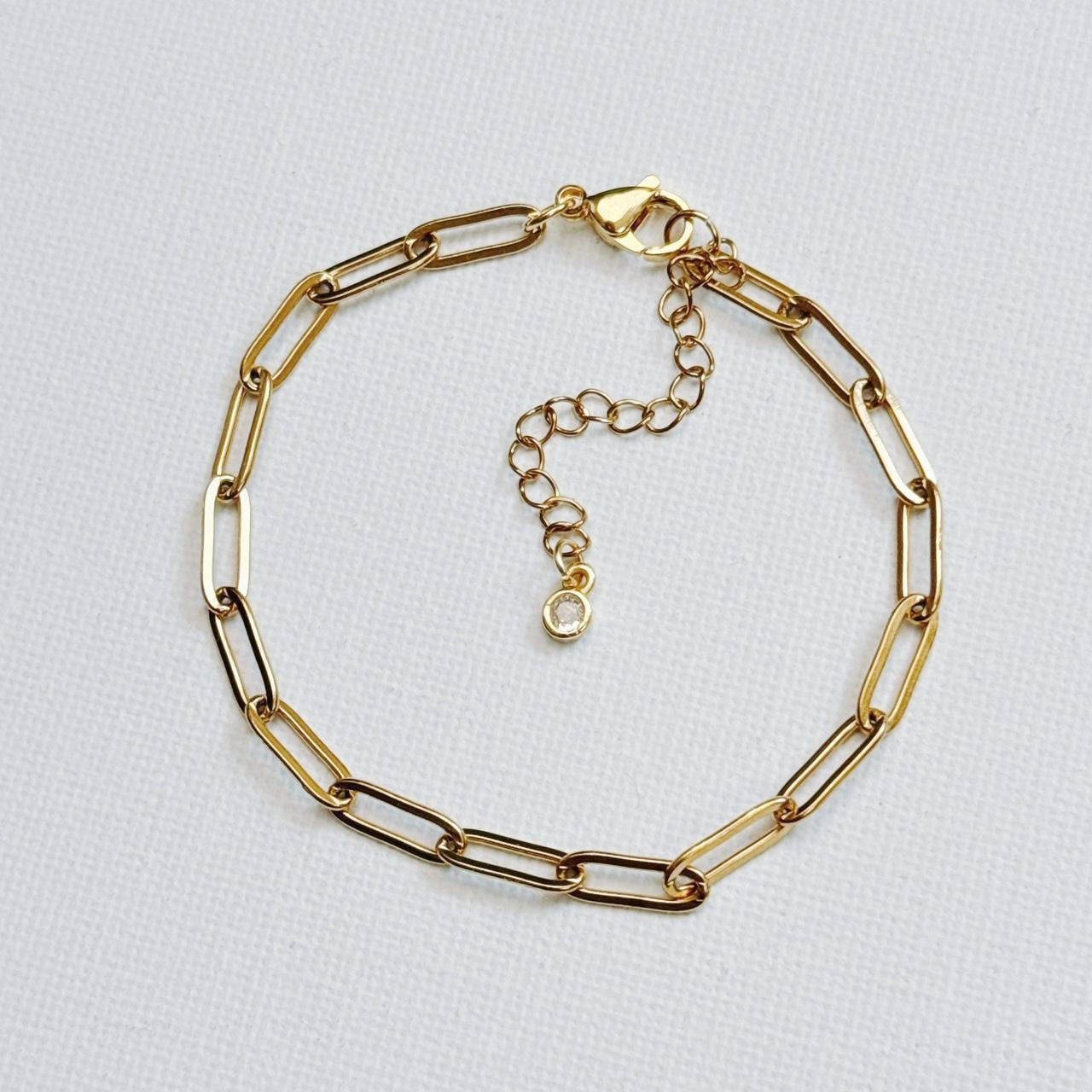 Gold Paperclip Bracelet