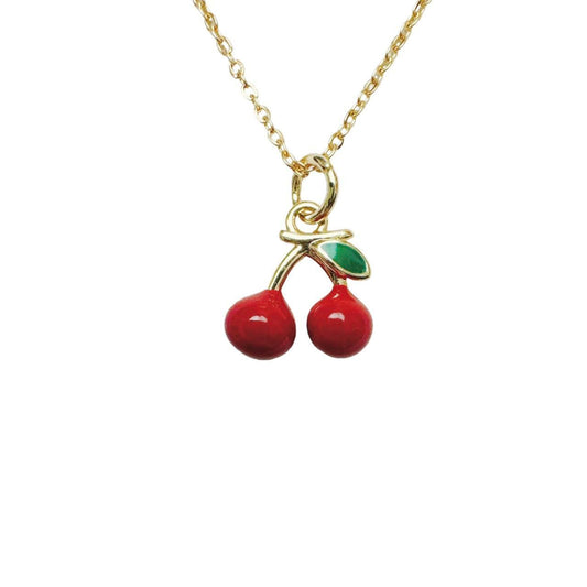 Gold Cherry Necklace