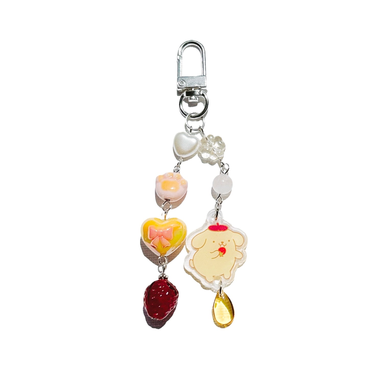 Pompompurin Keychain - strawberry