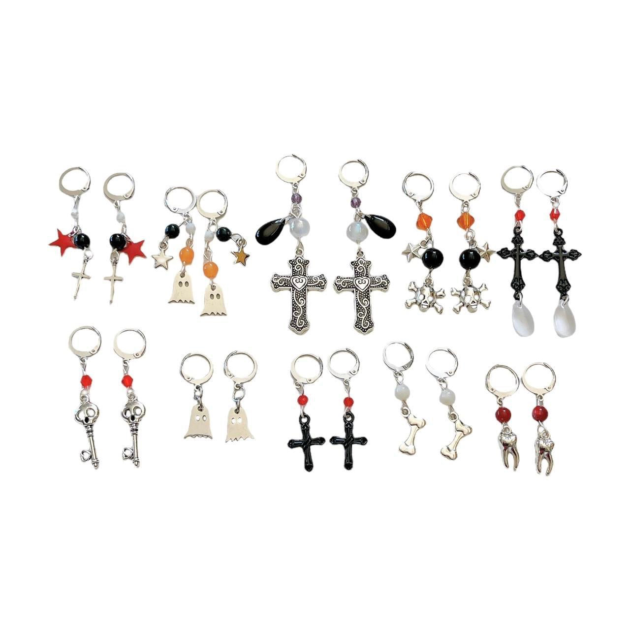 Heart Cross Earrings