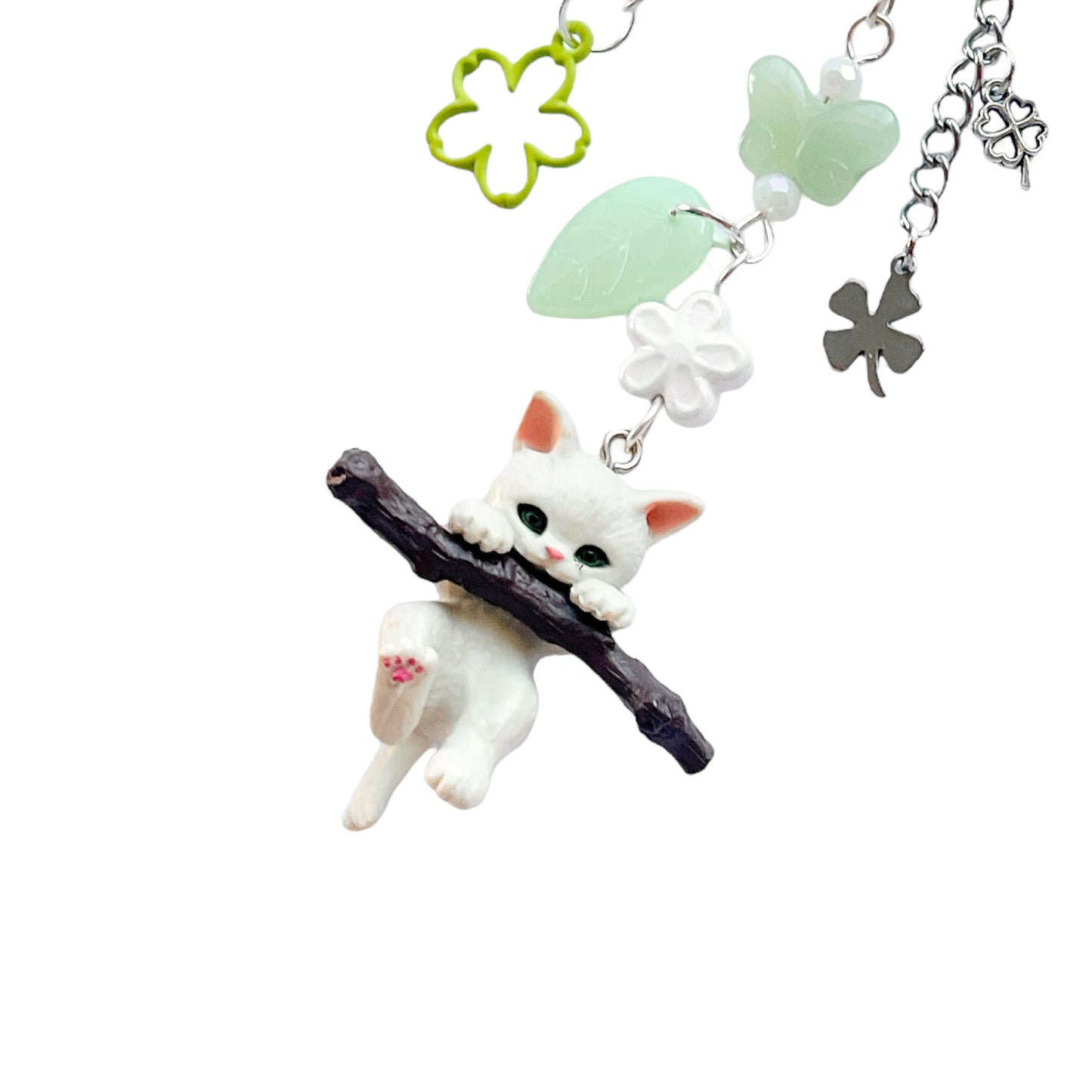 Cat Keychain - Green