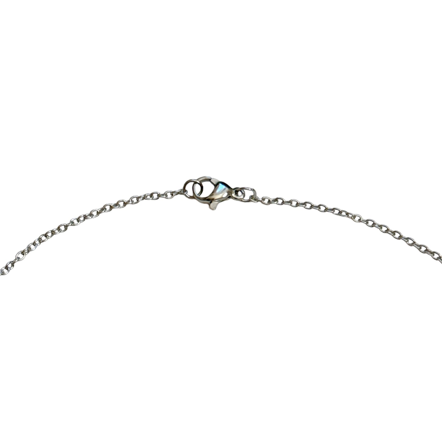 Silver Rhinestone Bone Necklace