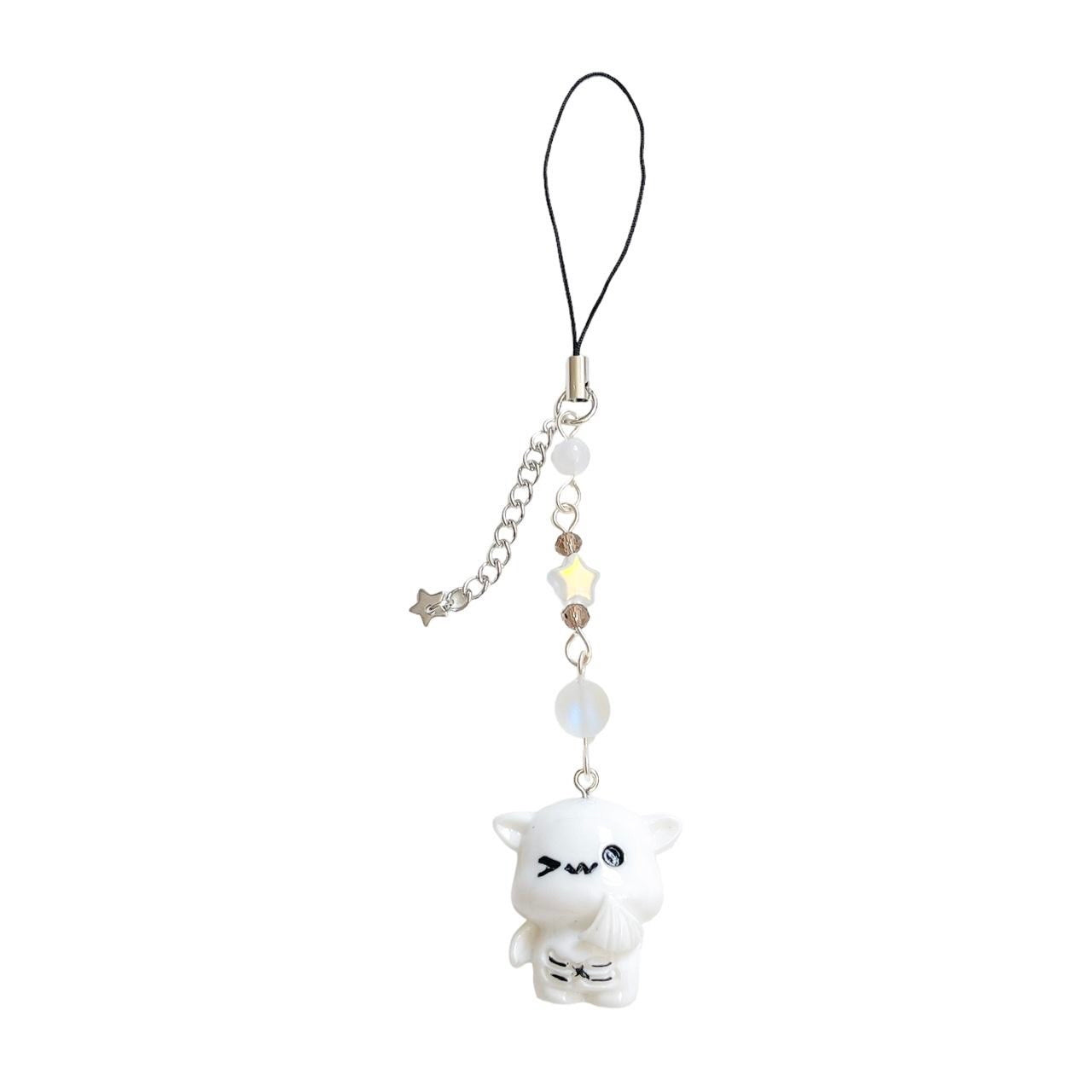 White Bat Phone Charm