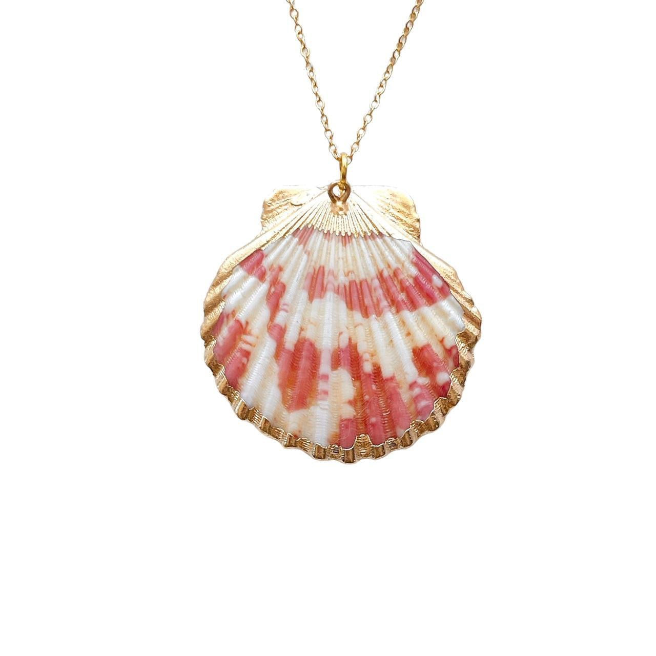 Gold Plated Scallop Shell Necklace