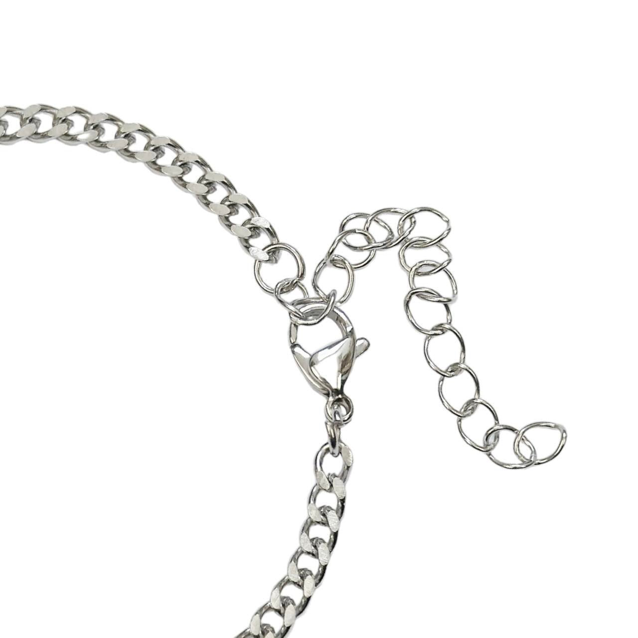 Silver Rhinestone Star Chain Bracelet