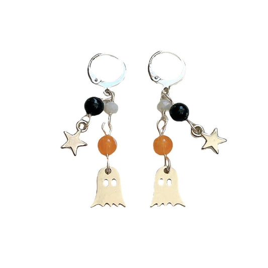 Beaded Ghost Earrings