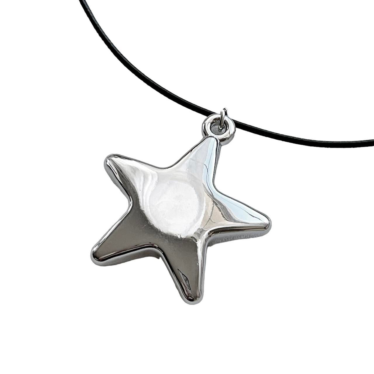 Large Silver Star Necklace