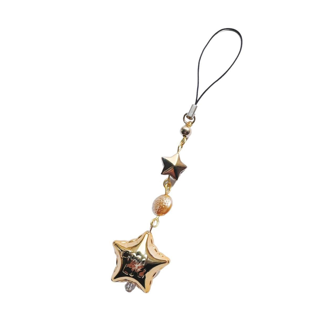 Gold Good Luck Star Phone Charm