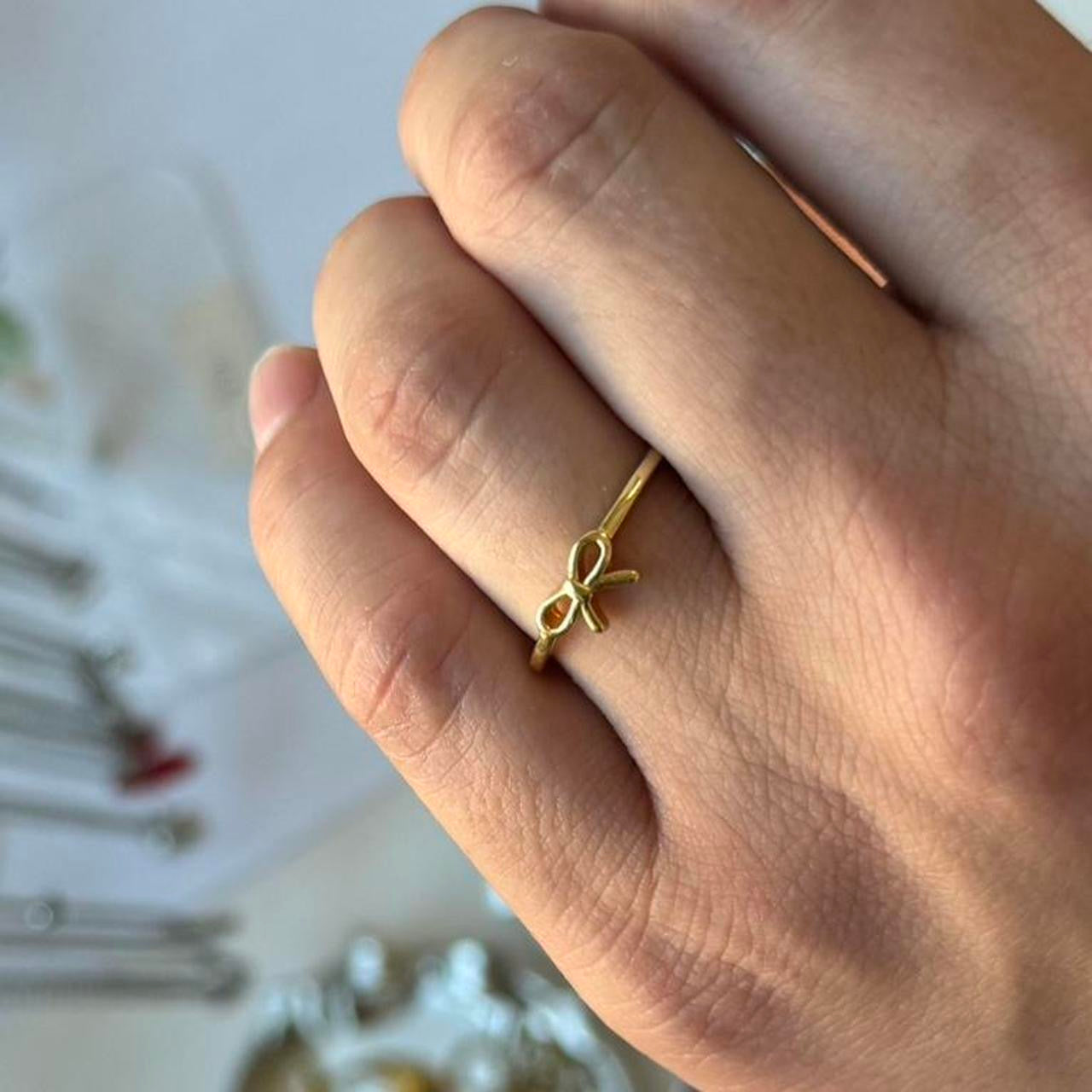 gold bow ring