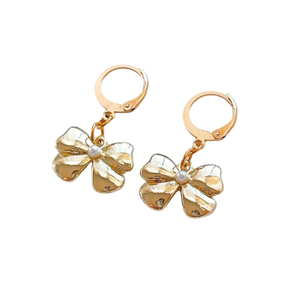 Gold Bow Earrings