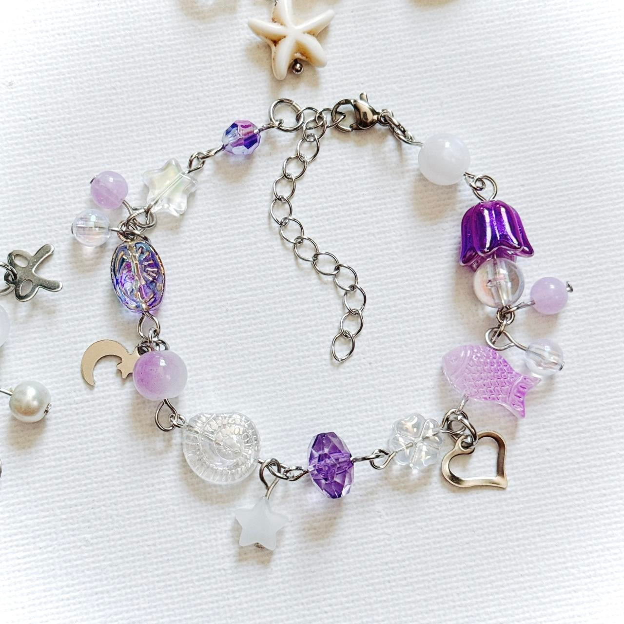 purple beaded bracelet