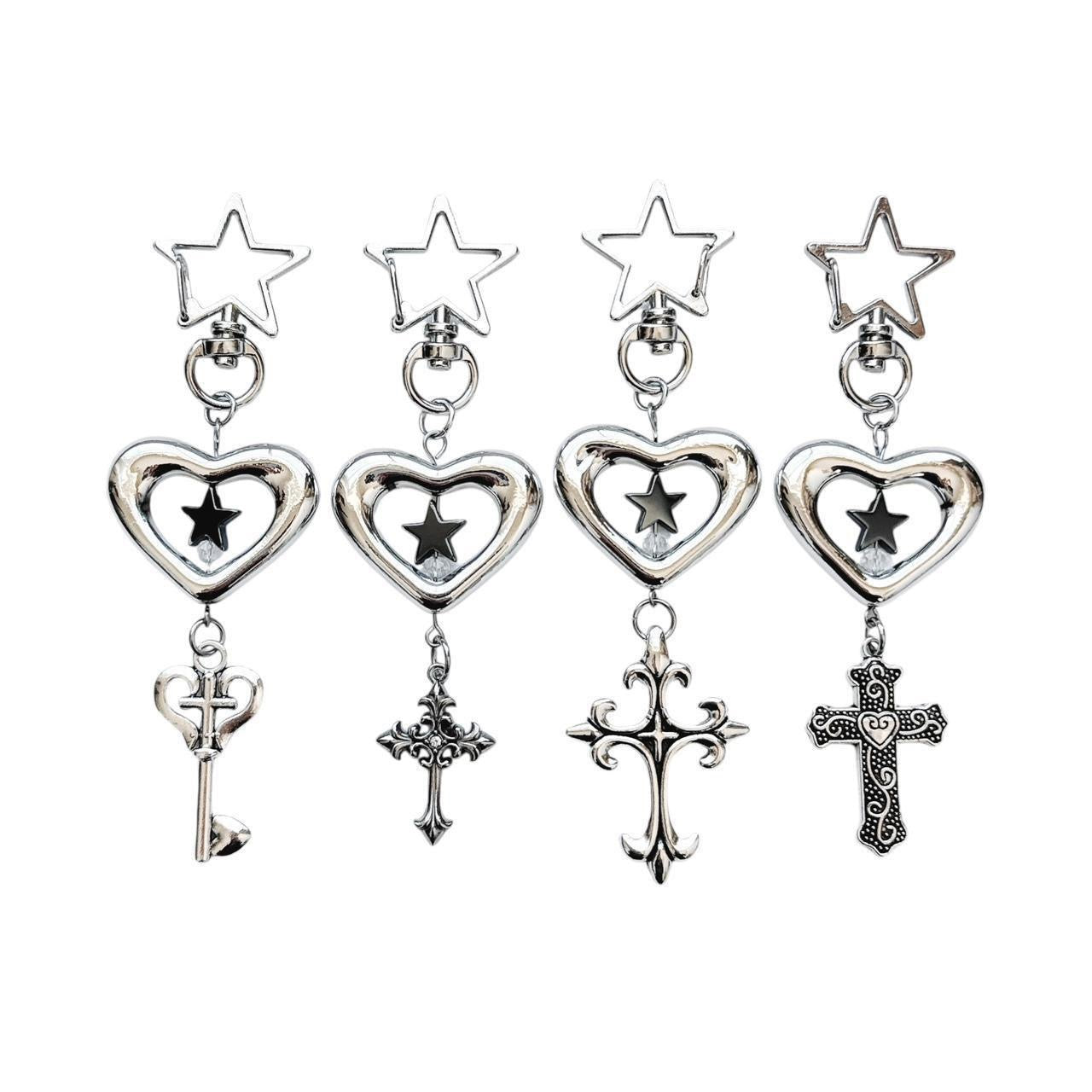 heart cross keychain - heart cross version