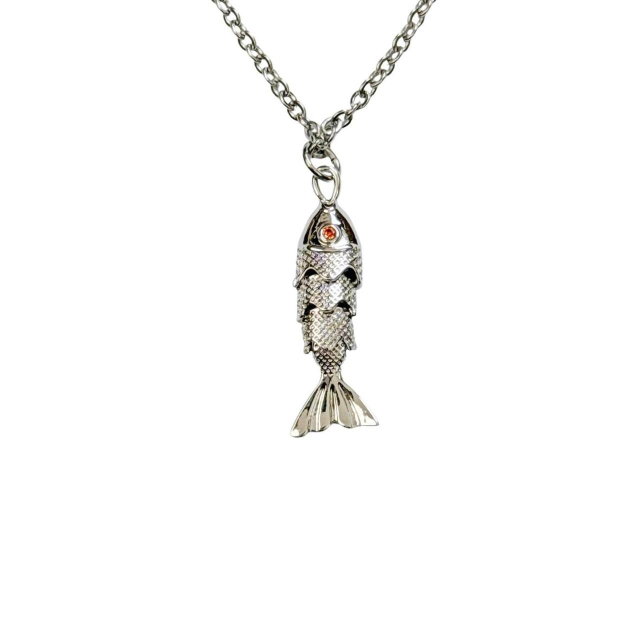 Silver Moving Fish Necklace