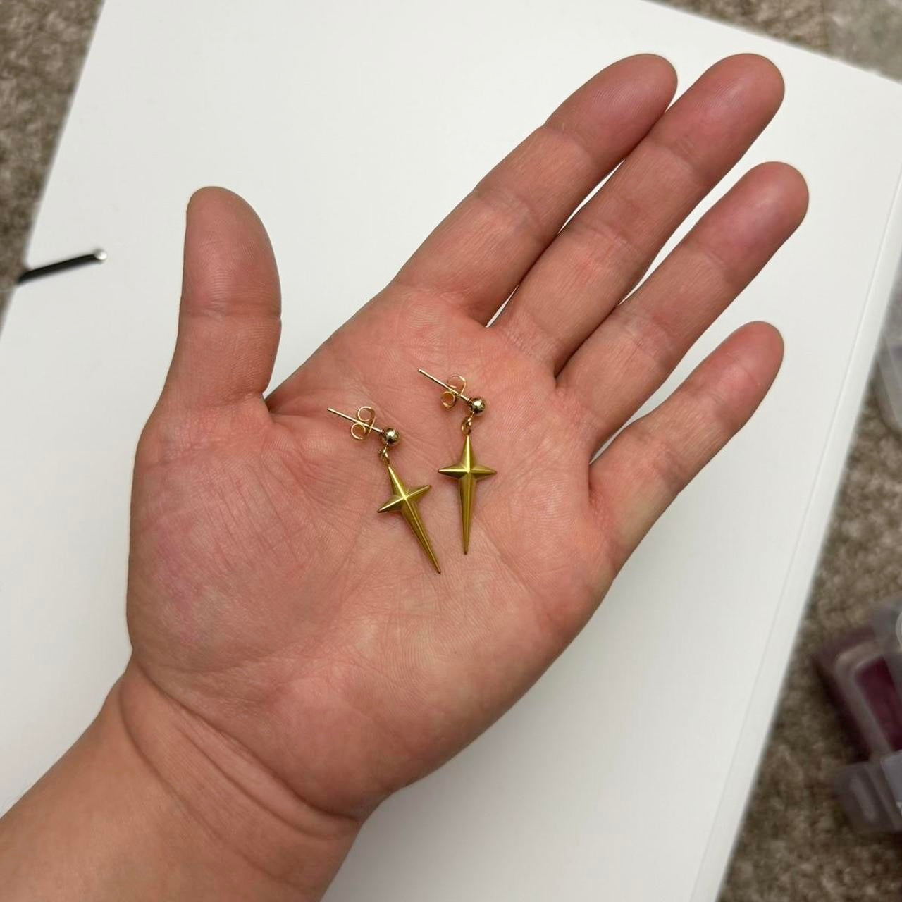 Gold Star Sparkle Earrings