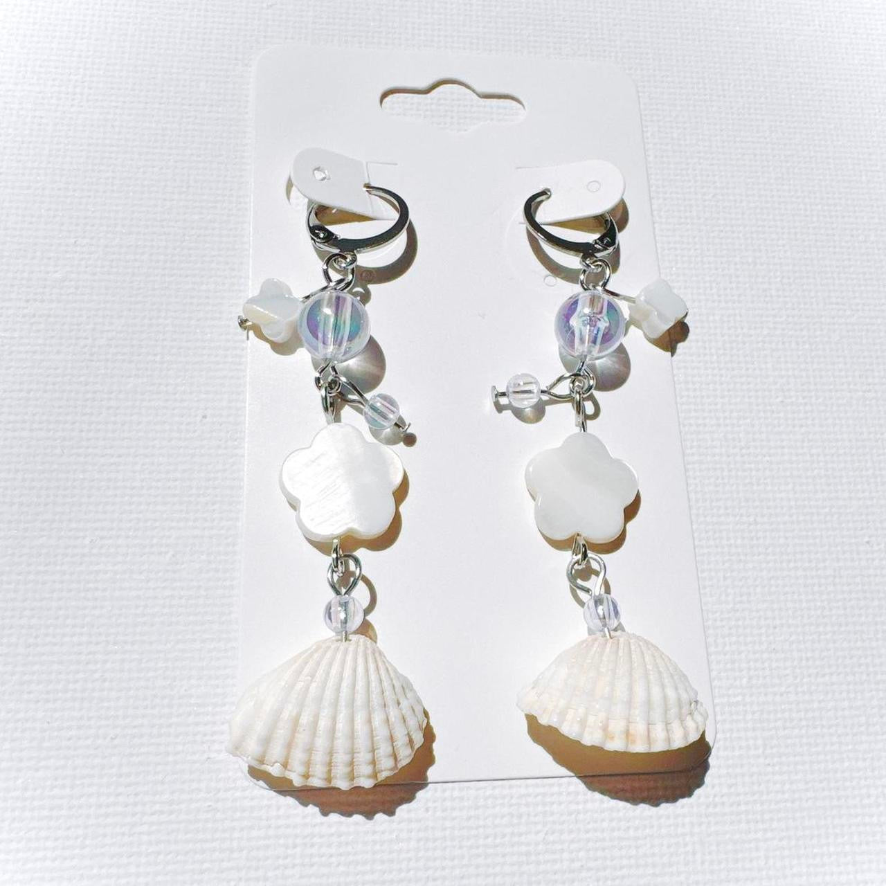 Flower Seashell Earrings