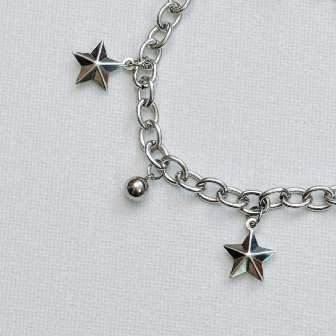 silver star charm bracelet