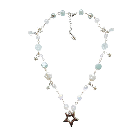 Puffy Star Beaded Necklace