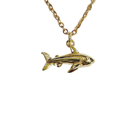 gold shark necklace