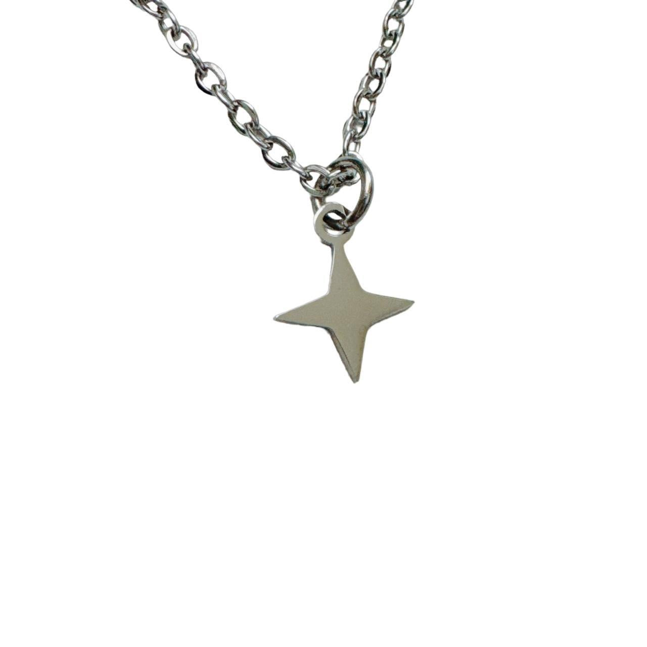 Silver Mini Sparkle Star Necklace