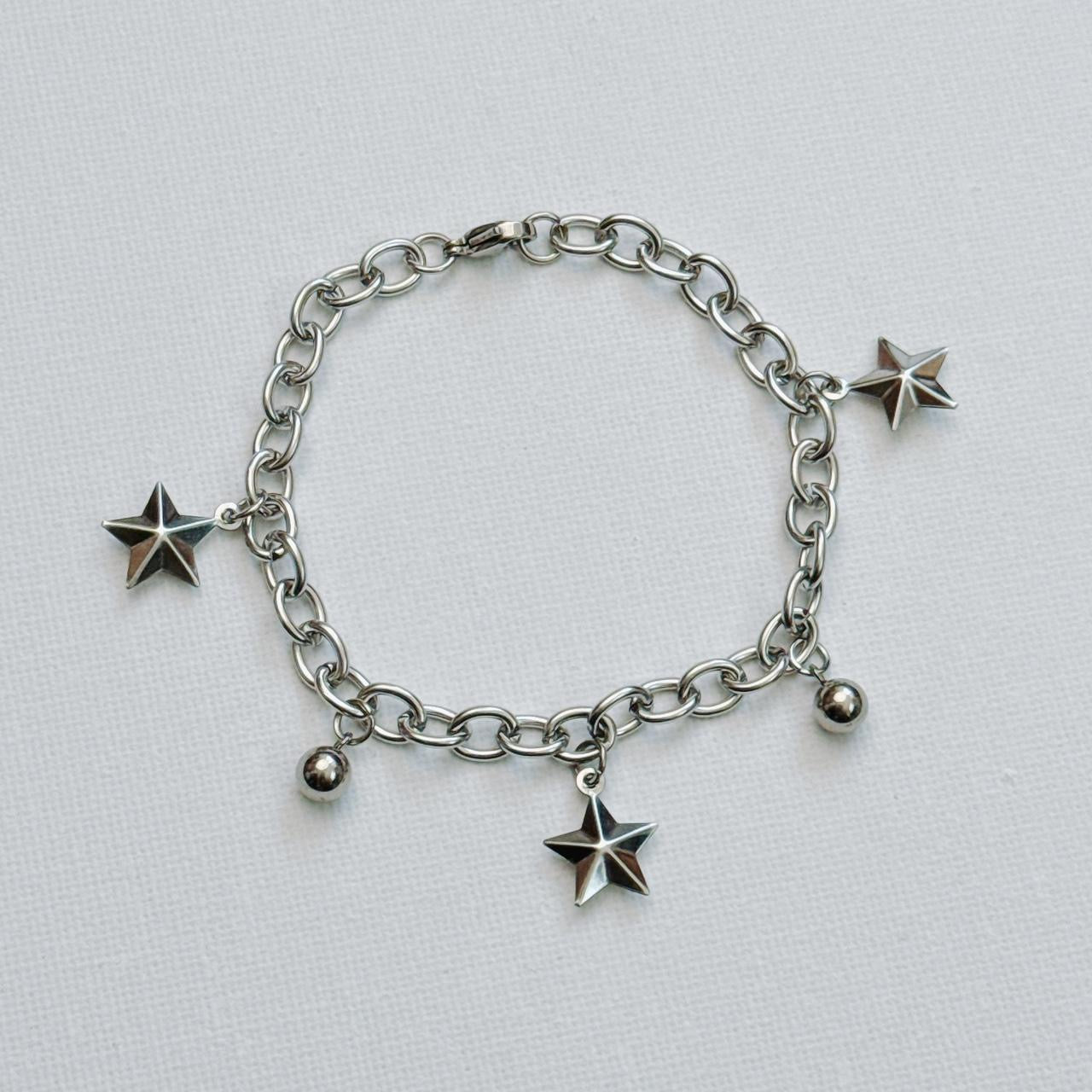 silver star charm bracelet