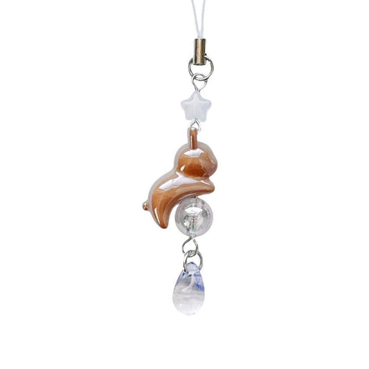 celestial bunny charm - brown & blue