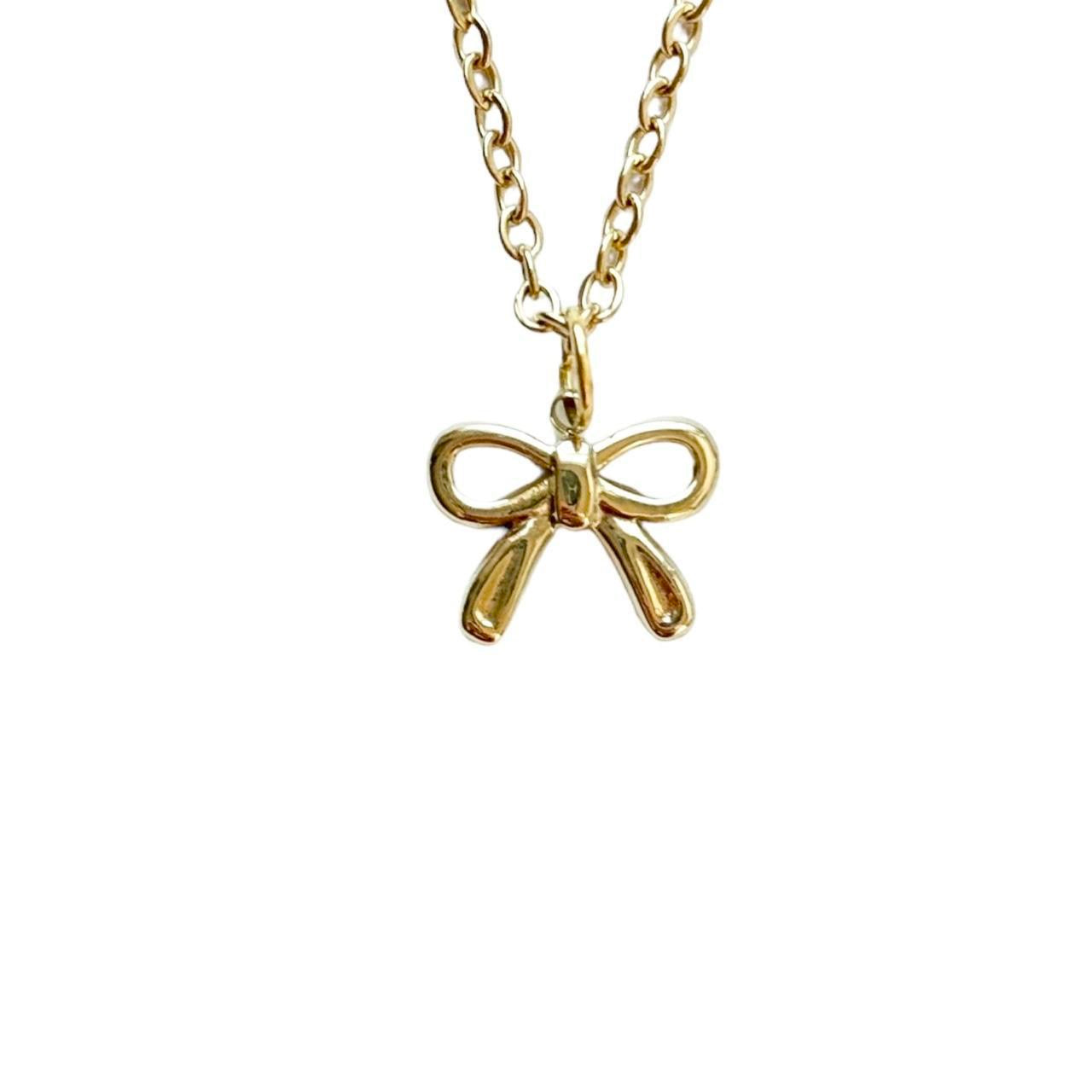 Gold Bow Necklace