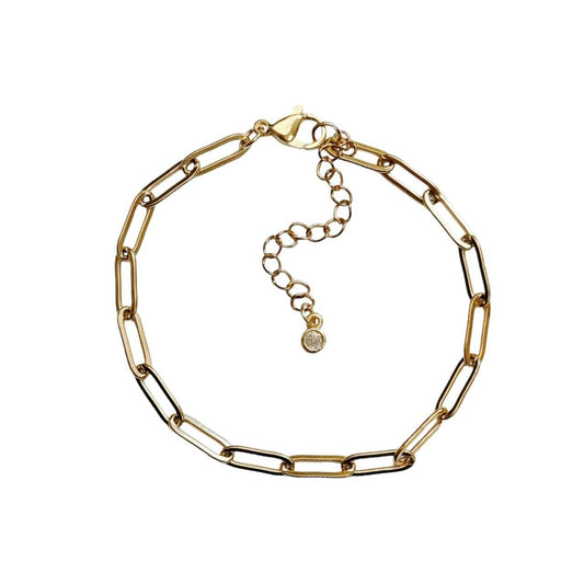 Gold Paperclip Bracelet