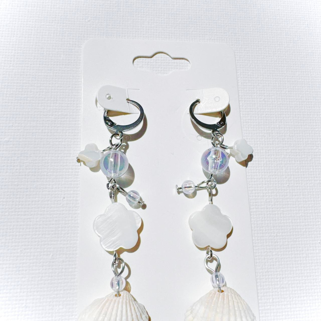 Flower Seashell Earrings