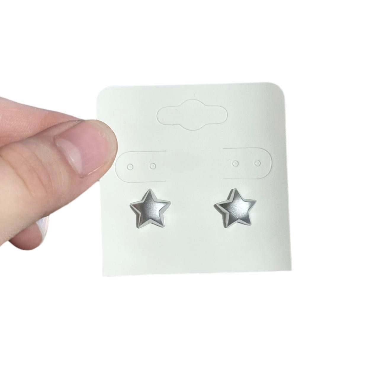 Silver Star Stud Earrings