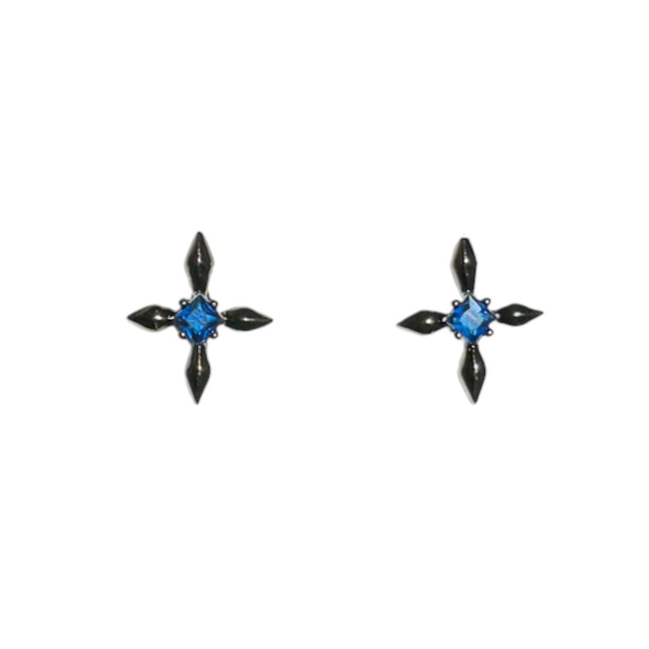 Grunge Cross Stud Earrings