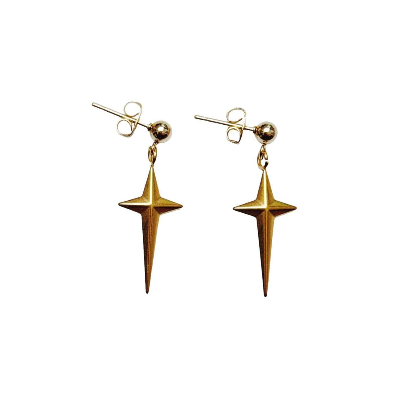 Gold Star Sparkle Earrings