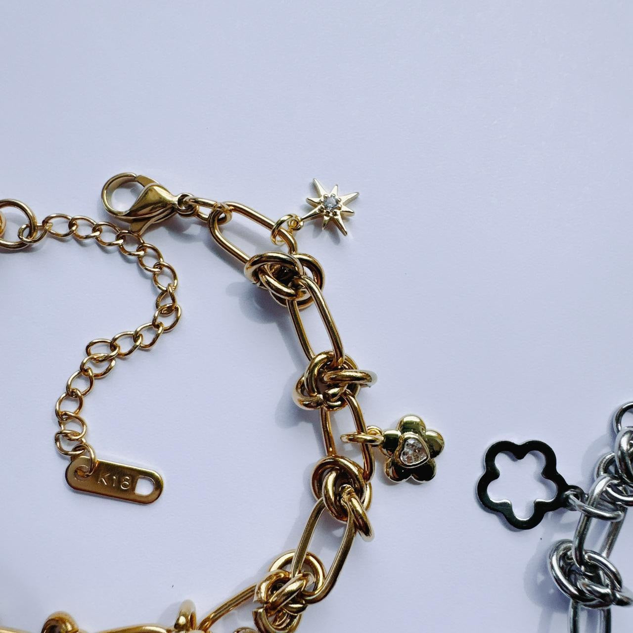 Gold Chainmail Charm Bracelet