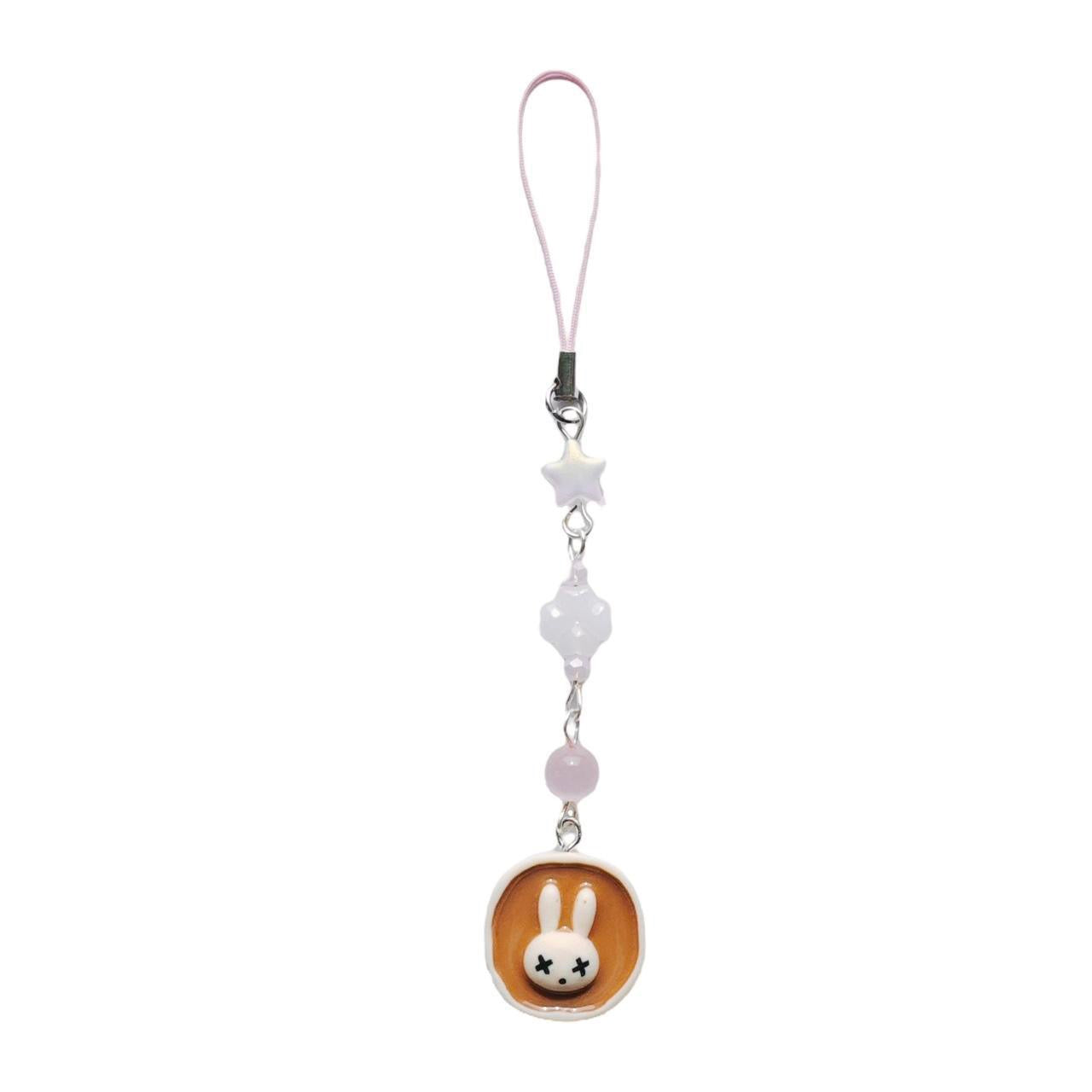 Pancake Bunny Phone Charm