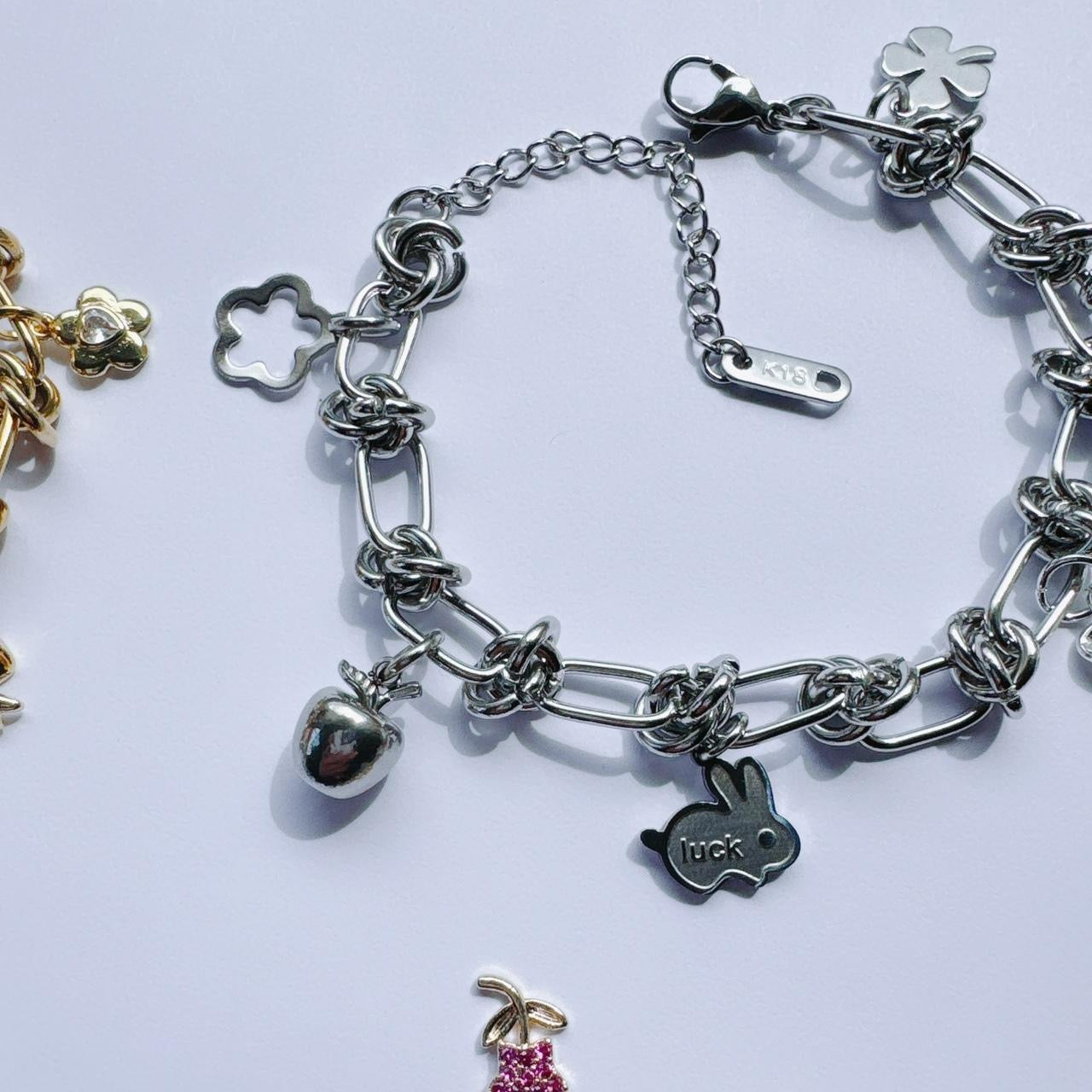 Silver Chainmail Charm Bracelet