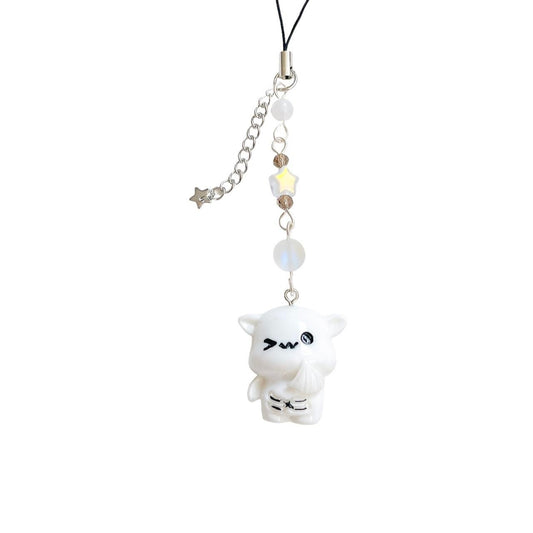 White Bat Phone Charm