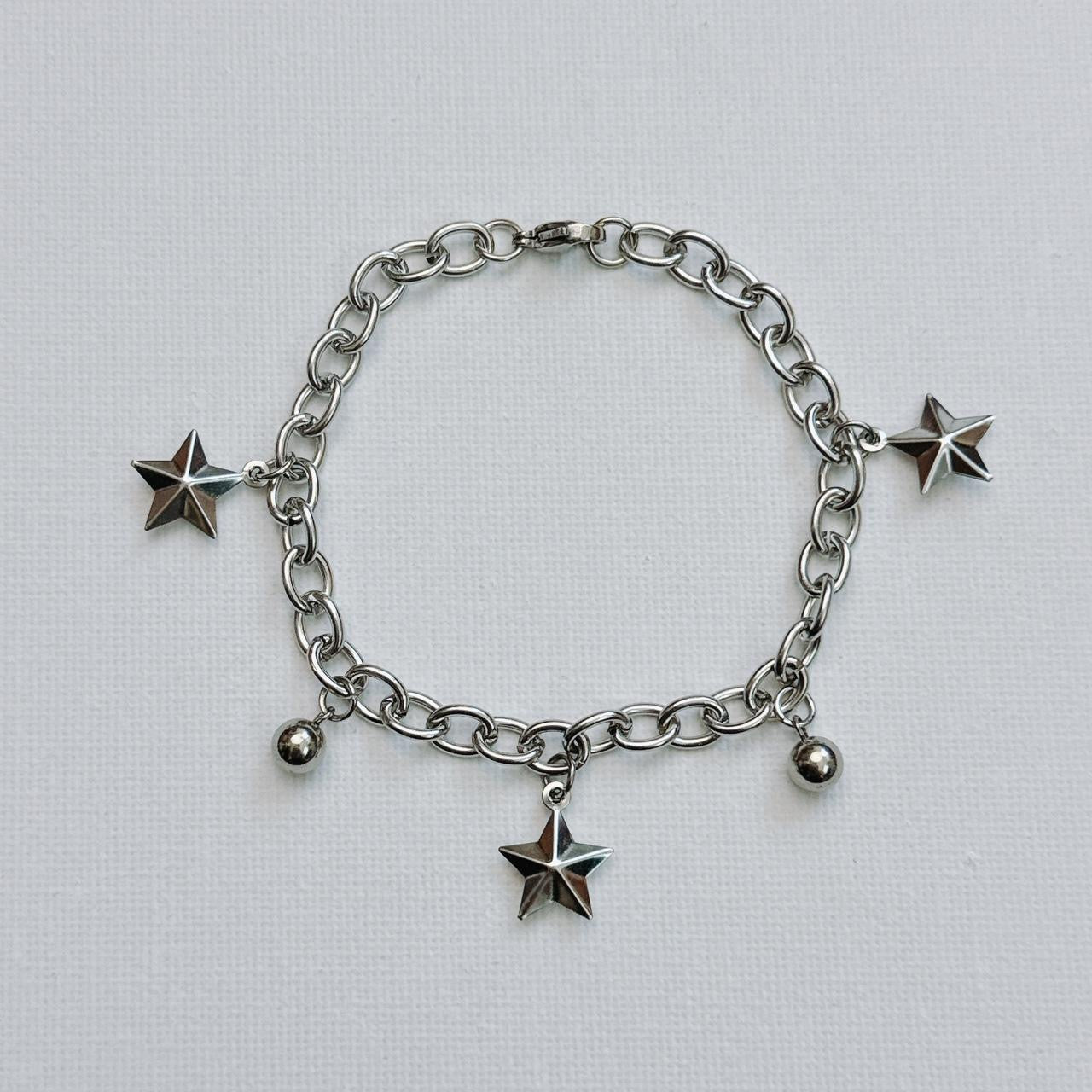 silver star charm bracelet