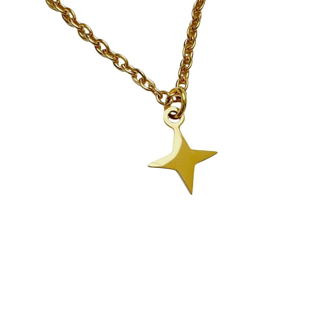 Gold Mini Sparkle Star Necklace